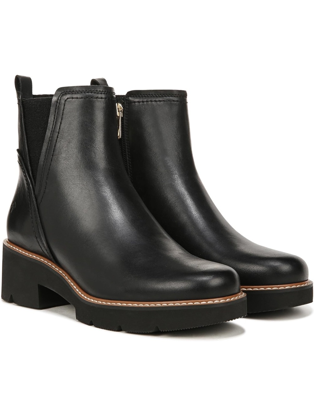 Naturalizer Darry Leather Chelsea Bootie, Leather, Size 8, Waterproof, Black